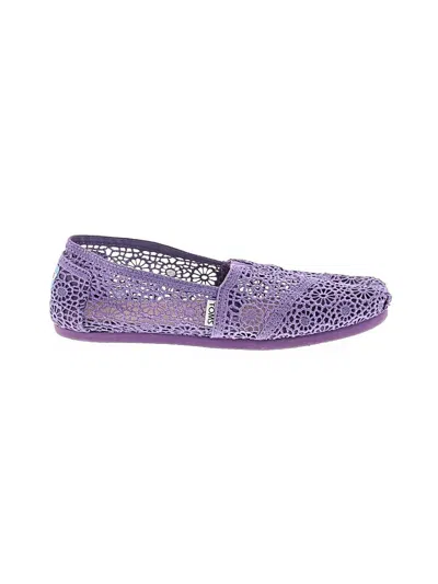 Pre-owned Toms Flats In Purple
