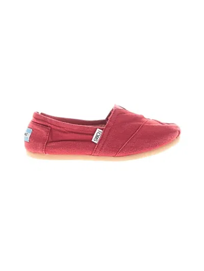 Pre-owned Toms Flats In Red