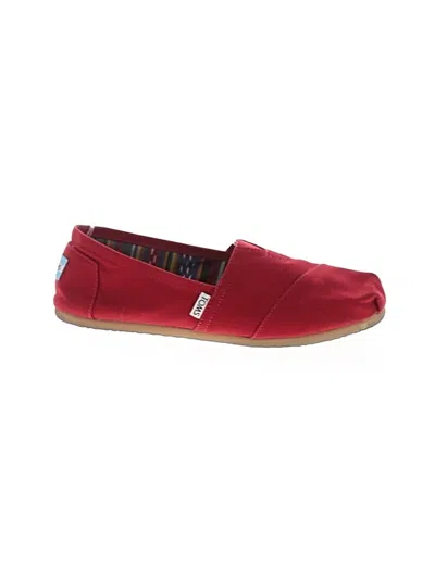 Pre-owned Toms Flats In Red