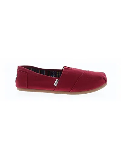 Pre-owned Toms Flats In Red