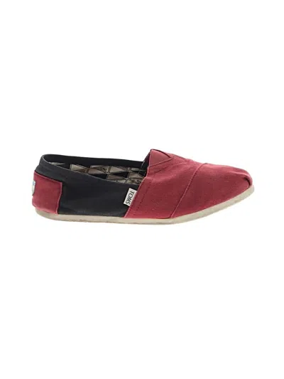 Pre-owned Toms Flats In Red