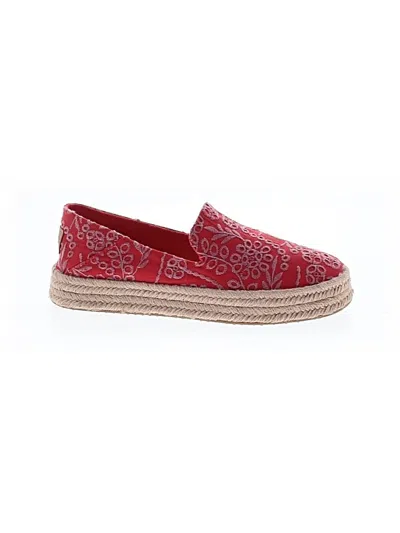 Pre-owned Toms Flats In Red