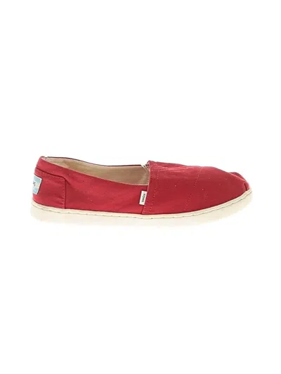 Pre-owned Toms Kids' Flats In Red