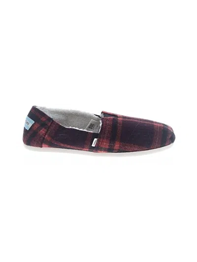 Pre-owned Toms Flats In Red