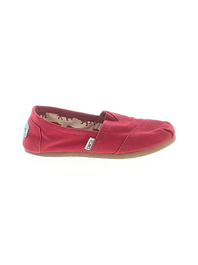 Pre-owned Toms Flats In Red