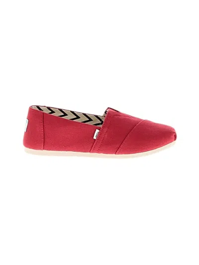 Pre-owned Toms Flats In Red