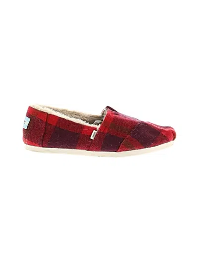 Pre-owned Toms Flats In Red