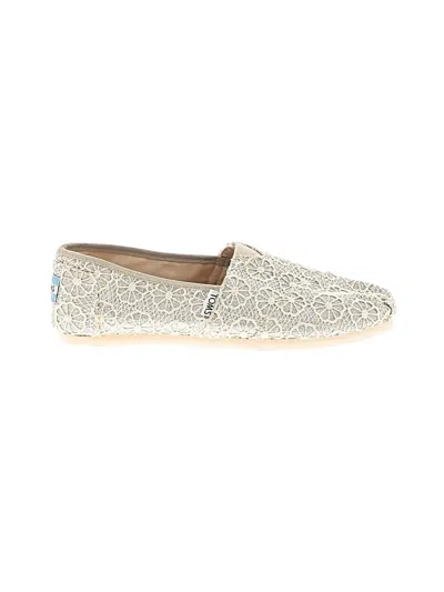 Pre-owned Toms Flats In Silver