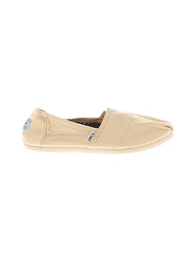 Pre-owned Toms Flats In Tan