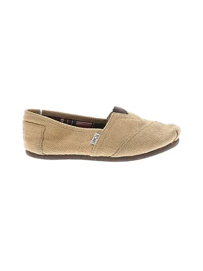Pre-owned Toms Flats In Tan