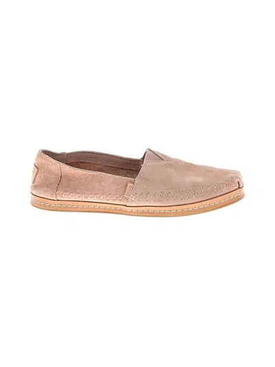 Pre-owned Toms Flats In Tan