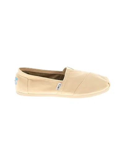 Pre-owned Toms Flats In Tan