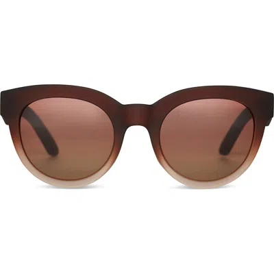 Toms Florentin 52mm Cat Eye Sunglasses In Matte Brown