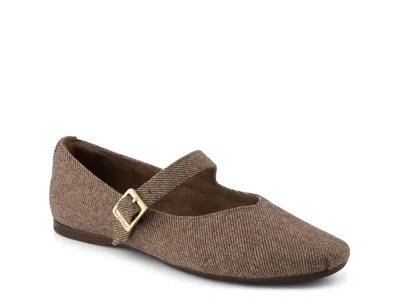 Toms Gemma Mary Jane Flat In Brown