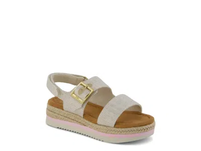 Toms Giana Espadrille Platform Sandal Kids' In Natural Beige