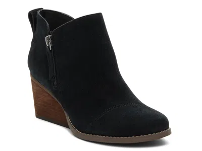 Toms Goldie Wedge Bootie In Black
