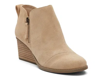 Toms Goldie Wedge Bootie In Brown