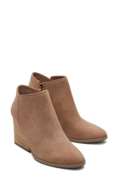 Toms Hadley Wedge Bootie In Brown