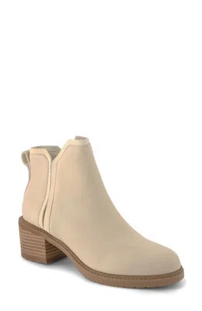 Toms Hailey Water Resistant Leather Bootie In Natural