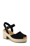 Toms Women's Isla Peep Toe Sandals In Black