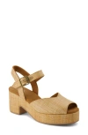 Toms Isla Peep Toe Sandal In Brown