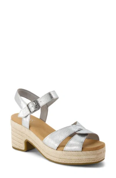 Toms Isla Platform Sandal In Silver