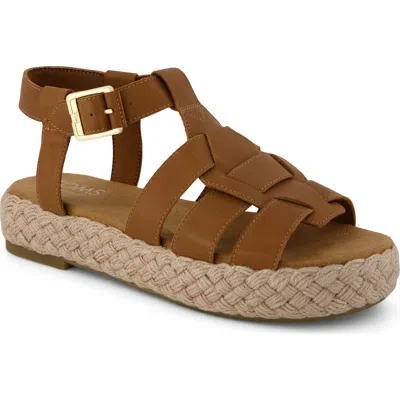 Toms Jac Platform Fisherman Sandal In Brown