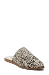 Toms Women's Jade Flat Slip On Mules In Fog Flocked Mini Cheetah