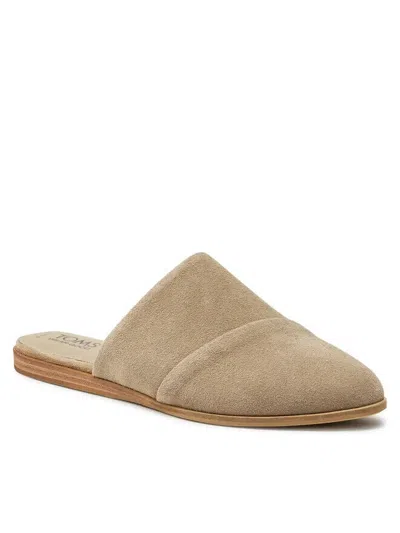 Toms Jade Mule Women's Size 8 Dune Suede Pointed Toe Slide Slip On Shoes Fzp055 (dune,8) In Brown