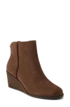 Toms Women's Joanna Wedge Heel Boots In Oak Brown Suede