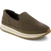 Toms Jocelyn Slip-on Platform Sneaker In Canteen Green Suede