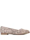 Toms Julie "snake Print Pink" Ballet Flats In Brown