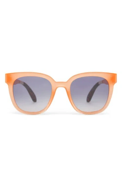 Toms Juniper 54mm Round Sunglasses In Peach Crystal Fade/blue