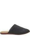 Toms Jutmul Leather Mules In Black