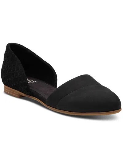 Toms Jutti Womens Suede Calf Hair D'orsay In Black