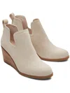 Toms Kallie Womens Suede Cut Out Wedge Boots In Multi