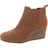 Toms Kelsey Womens Suede Wedge Ankle Boots In Multi