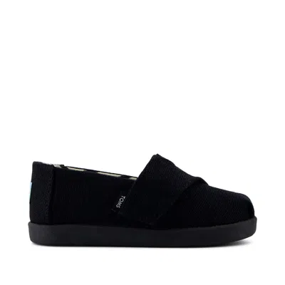 Toms Babies' Kid's Alpargata Classic And Heritage Canvas Toddler Shoe In Black
