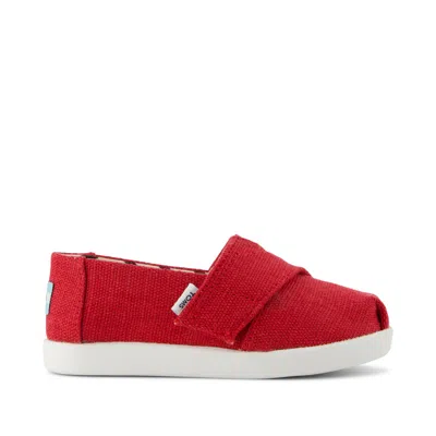 Toms Babies' Kid's Alpargata Classic Heritage Canvas Toddler Shoe In Red