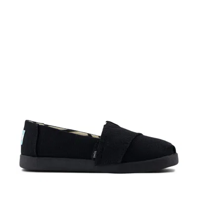 Toms Kid's Alpargata Classic Kids Shoe And Heritage Canvas In Black