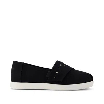 Toms Kid's Alpargata Classic Kids Shoe Brushed Twill In Black