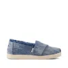 Toms Kid's Alpargata Classic Kids Shoe Dark Sky Textured Denim In Blue