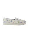 Toms Kid's Alpargata Classic Kids Shoe Egret Dragonflies Printed Canvas In Multi