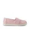 Toms Kid's Alpargata Classic Kids Shoe Hearts Eyelet Lace In Pink