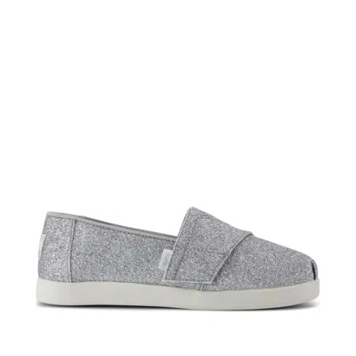Toms Kid's Alpargata Classic Kids Shoe Iridescent Glimmer In Silver
