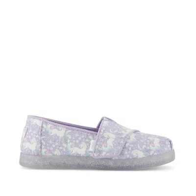 Toms Kid's Alpargata Classic Kids Shoe Misty Lilac Iridescent Unicorn In Multi