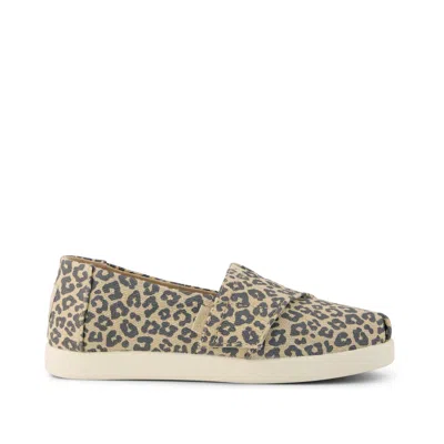 Toms Kid's Alpargata Classic Kids Shoe Natural Leopard Print In Brown
