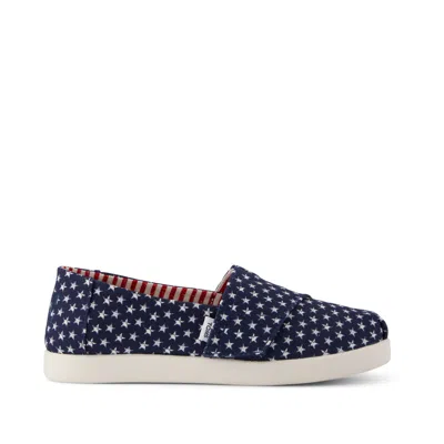 Toms Kid's Alpargata Classic Kids Shoe Navy Stars Canvas In Multi