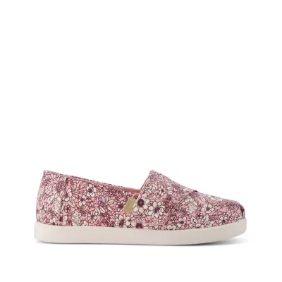 Toms Kid's Alpargata Classic Kids Shoe Quartz Floral In Pink