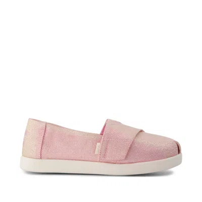 Toms Kid's Alpargata Classic Kids Shoe Quartz Iridescent Woven In Pink